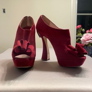 Res suede Miu Miu platform heel